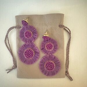 Purple Tassel Earrings